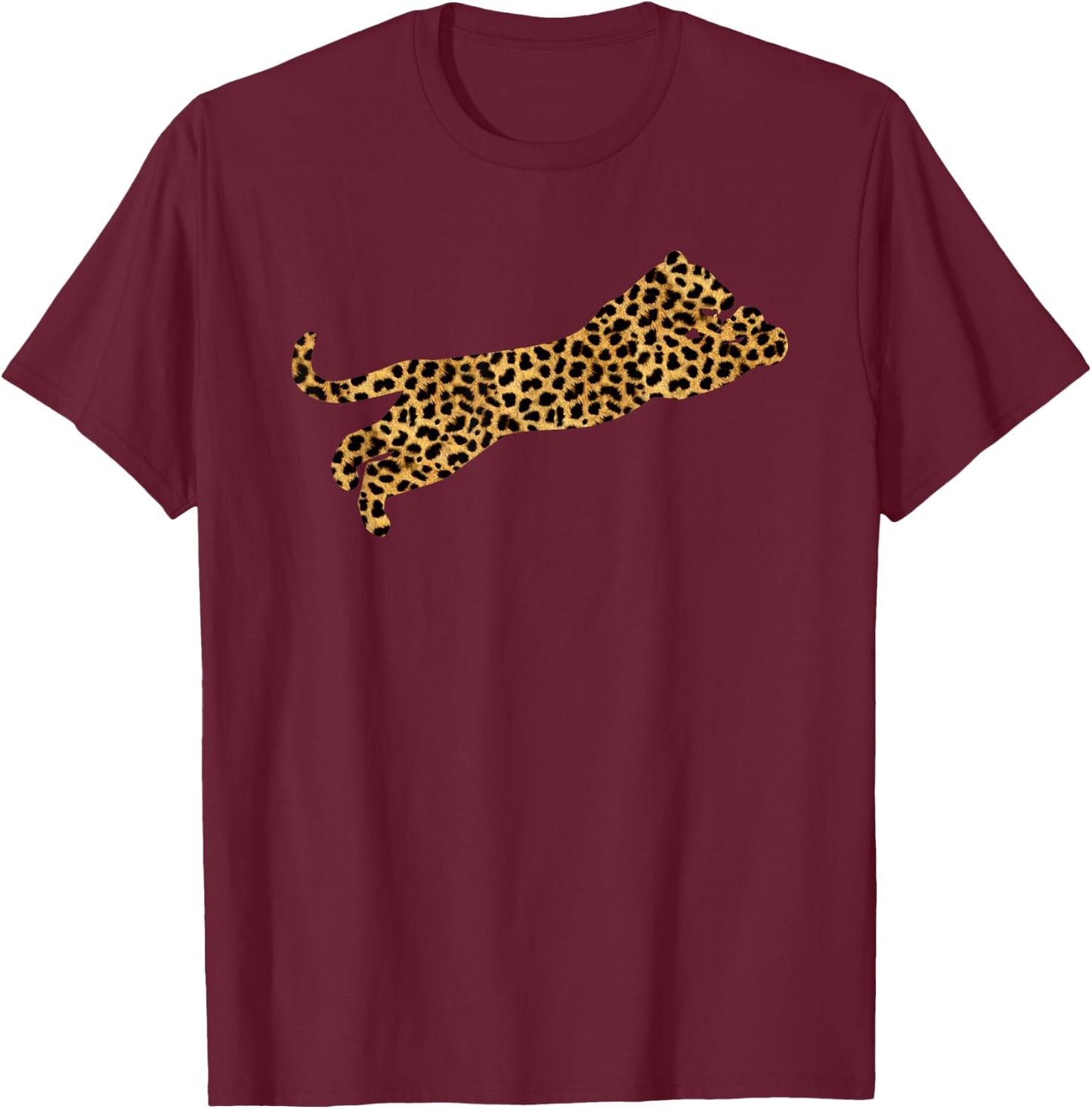 Cougar Leopard Print Puma Panther Animal Lover Women Gift T-Shirt - T-Shirt | Maroon