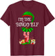 Matching Family Women Girls I'm The Bingo Elf Christmas T-Shirt - T-Shirt | Maroon
