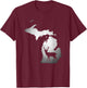 Michigan Deer Hunting T-Shirt - T-Shirt | Maroon