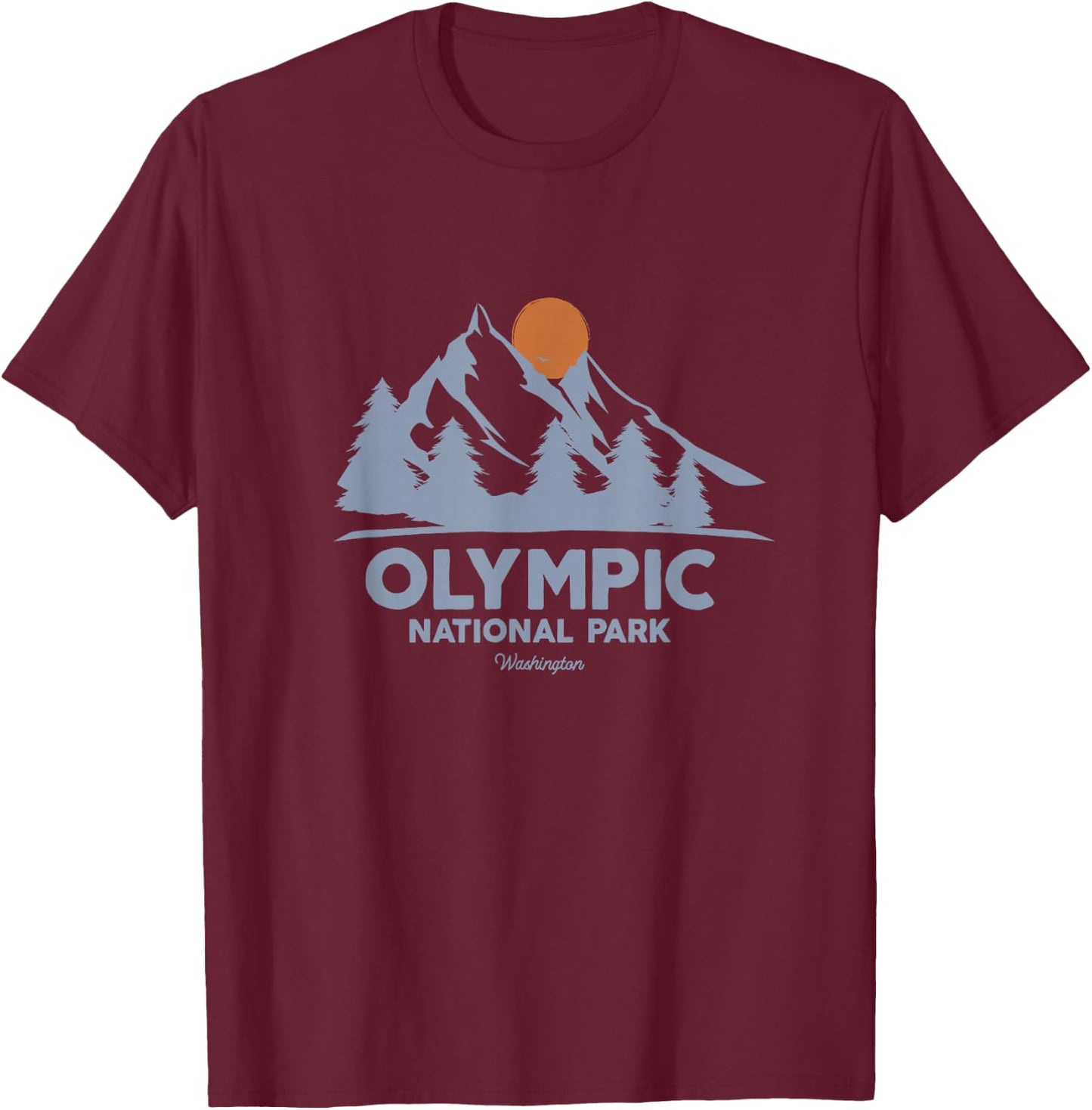 Olympic National Park Washington T-Shirt - T-Shirt | Maroon