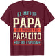 El Mejor Papa Del Mundo Camiseta En Espanol Padre Latino T-Shirt - T-Shirt | Maroon