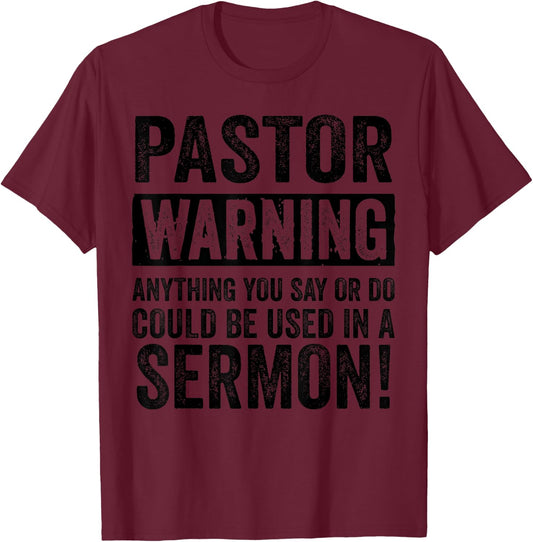 Funny Pastor Gift Religious Preachers Men Women Church T-Shirt - T-Shirt | Maroon