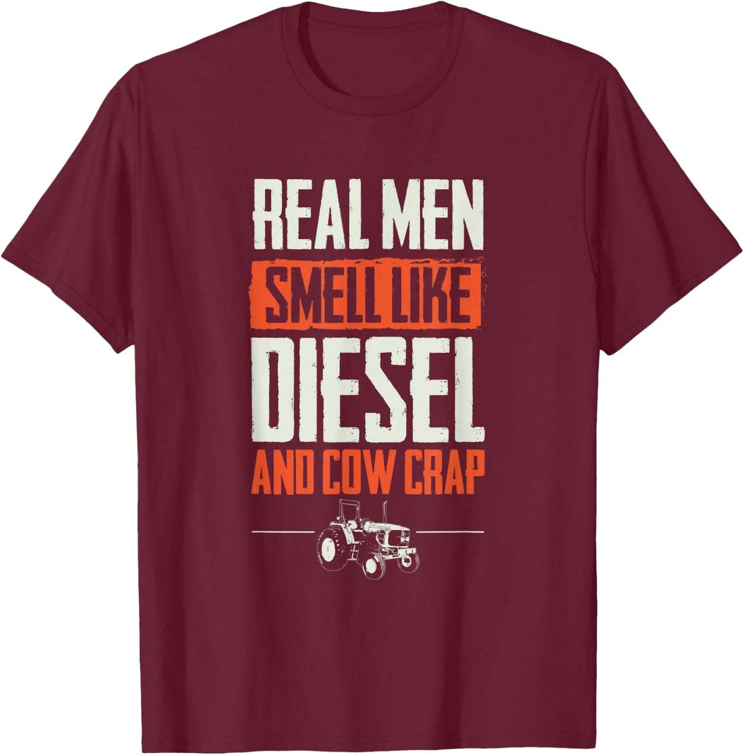 Vintage Farmer Shirt Men Tractor Gift Boys Farm Rancher T-Shirt - T-Shirt | Maroon