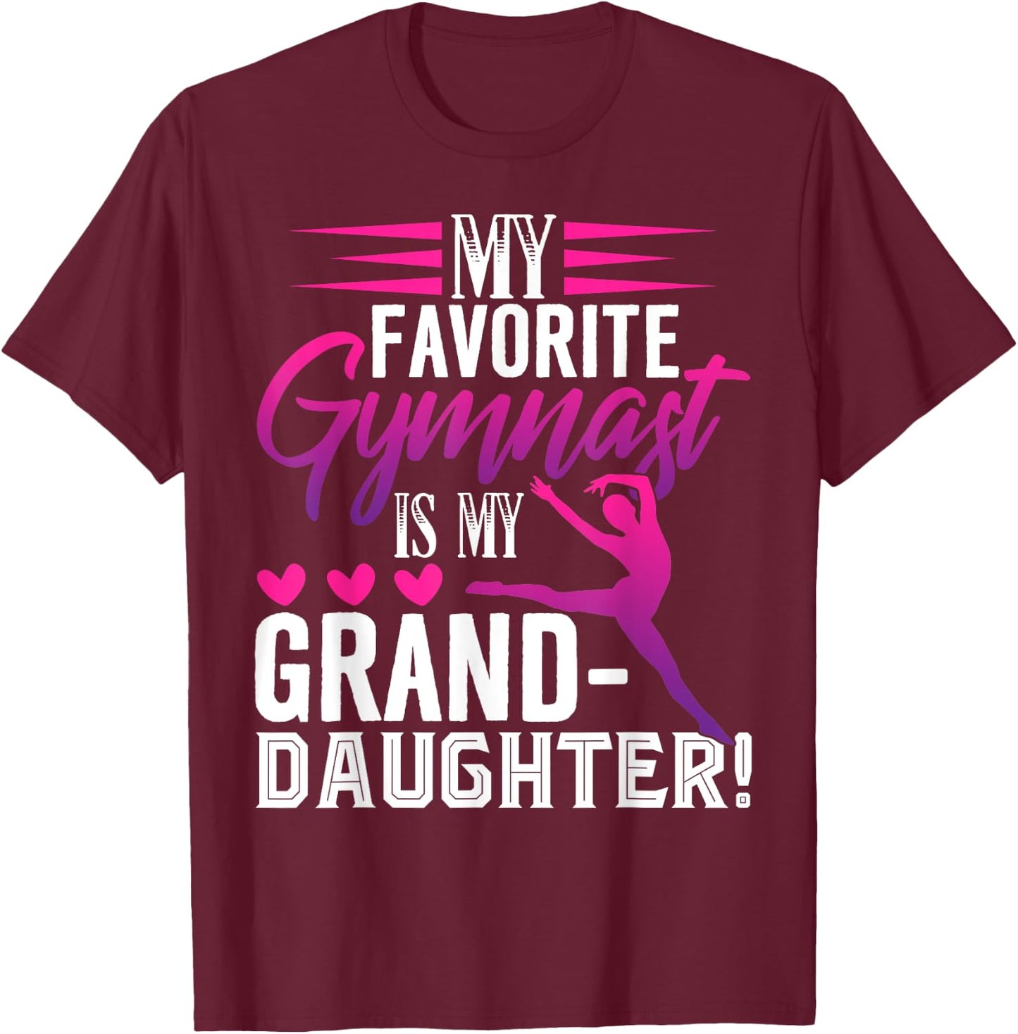 Cute Gymnastics Grandma Shirt Gymnast Grandma Gift T-Shirt - T-Shirt | Maroon