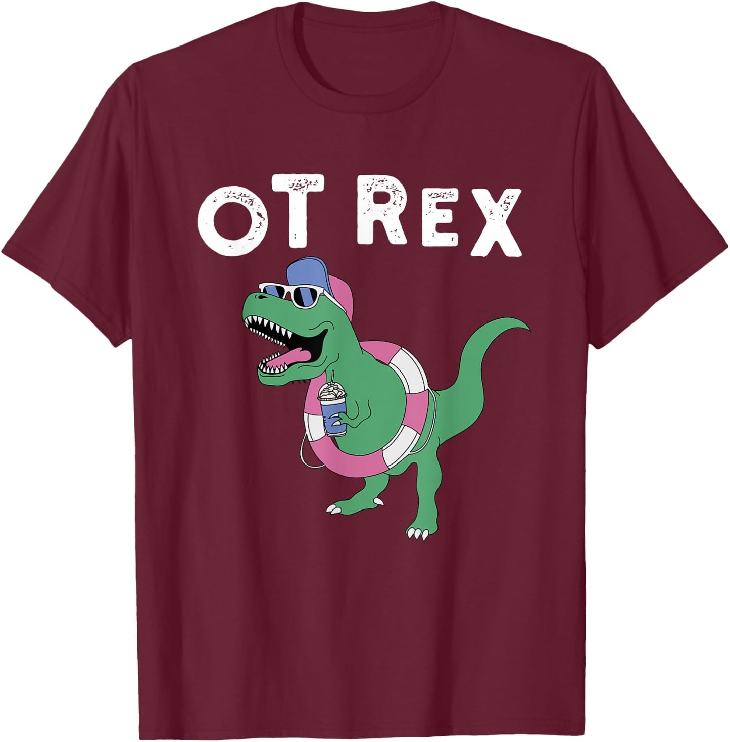 OT-Rex Occupational Therapy Therapist , Pediatric OT T-Shirt - T-Shirt | Maroon