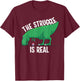 Funny T-rex Gift Men Women Cool The Struggle Is Real Cupcake T-Shirt - T-Shirt | Maroon