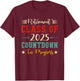 Retirement Class Of 2025 Countdown Funny Retiring Teacher T-Shirt - T-Shirt | Maroon