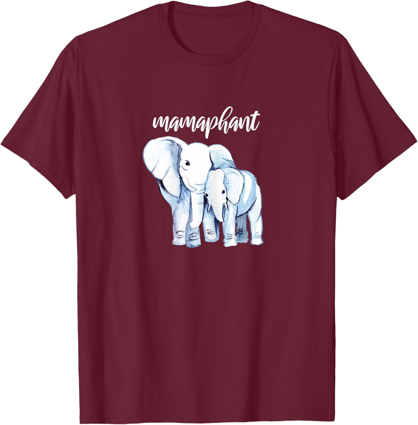 Mamaphant shirt Mama Elephant Mom Gift Mothers Day T-Shirt - T-Shirt | Maroon