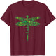 Dragonfly Lucky Shamrock St. Patrick's Day T-Shirt - T-Shirt | Maroon