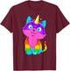 Caticorn Unicorn Cat Unikitty Kittycorn Cats Girls Women T-Shirt - T-Shirt | Maroon