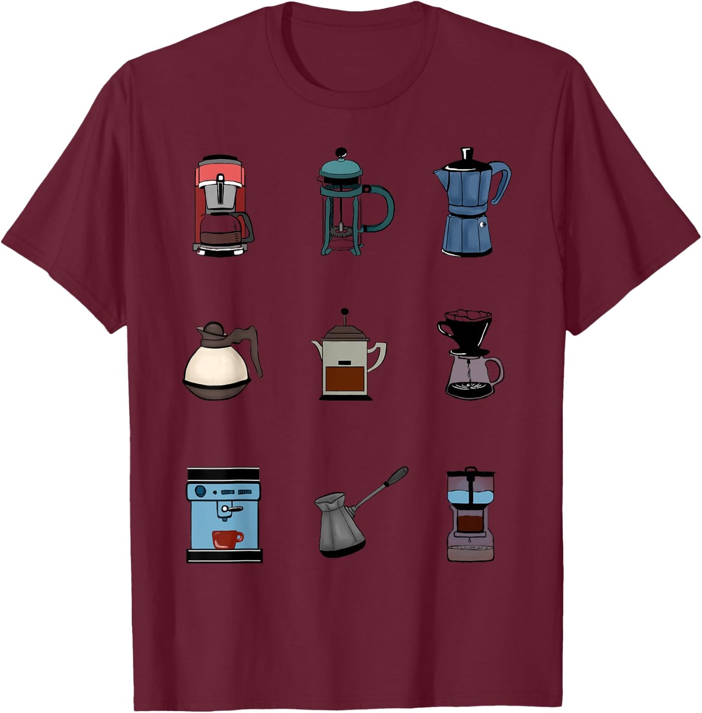 Coffee Maker Coffee Lover Best Coffee T-Shirt - T-Shirt | Maroon