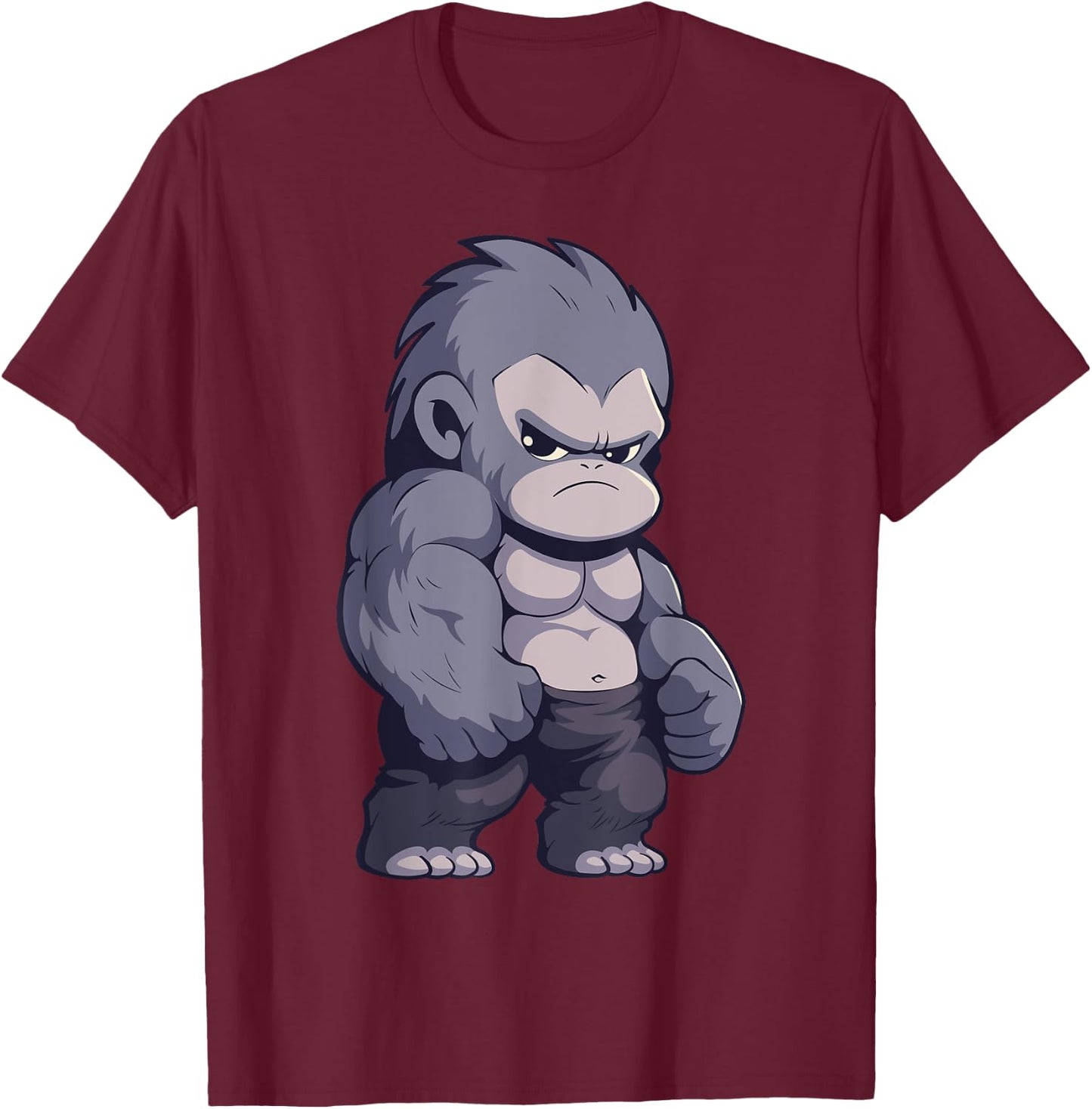Buff Alpha Silverback Gorilla Ape Design Boxing Gorilla Gym T-Shirt - T-Shirt | Maroon