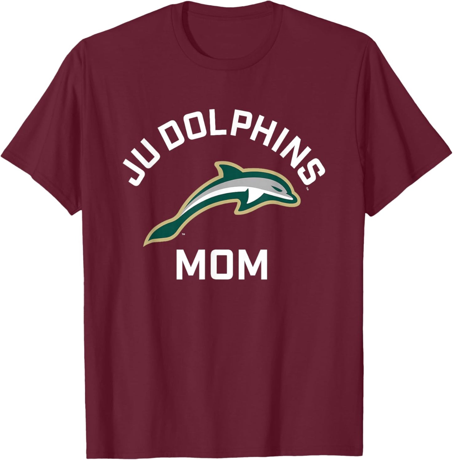 Jacksonville University Dolphins Arched Mom T-Shirt - T-Shirt | Maroon