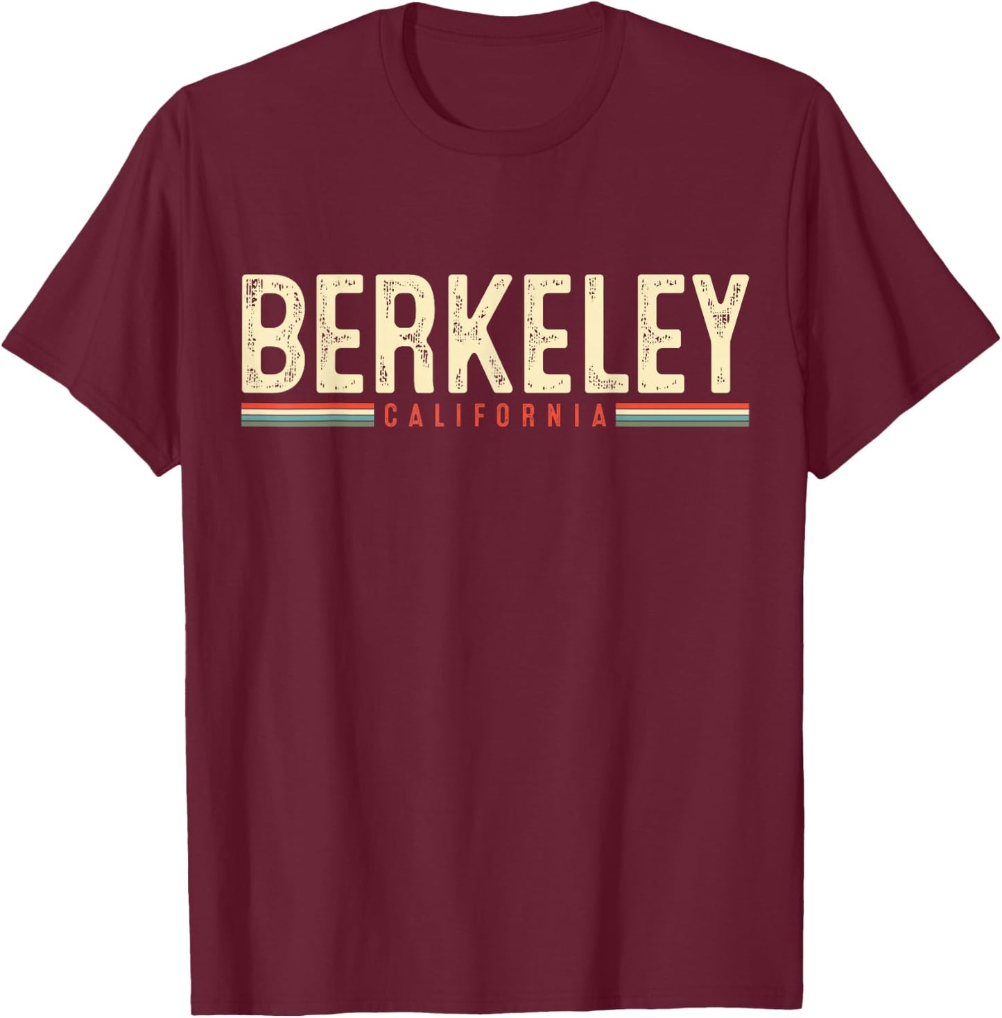 Berkeley California Retro Gift T-Shirt - T-Shirt | Maroon