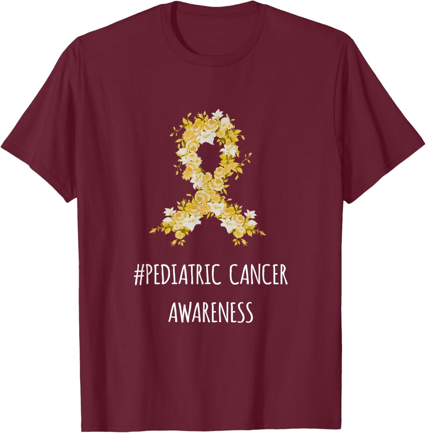 Pediatric Cancer Awareness Shirt | Pediatric Cancer T-Shirt - T-Shirt | Maroon