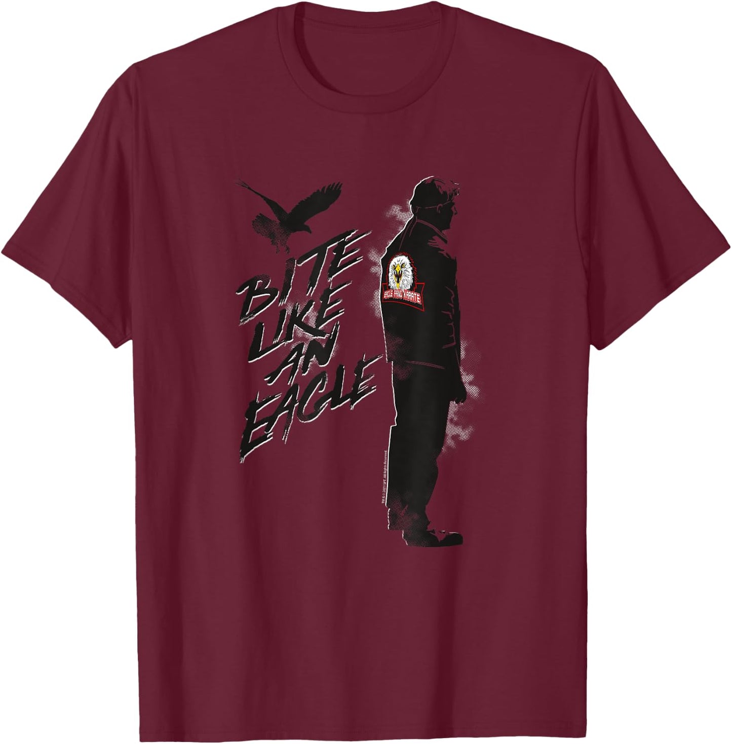 Cobra Kai Bite Like an Eagle T-Shirt - T-Shirt | Maroon