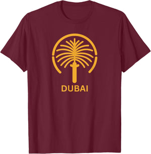Dubai Jumeirah Palm Island Fashion Souvenir T-Shirt - T-Shirt | Maroon