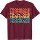 Retro Vintage Trombone Gift Trombone Players T-Shirt - T-Shirt | Maroon