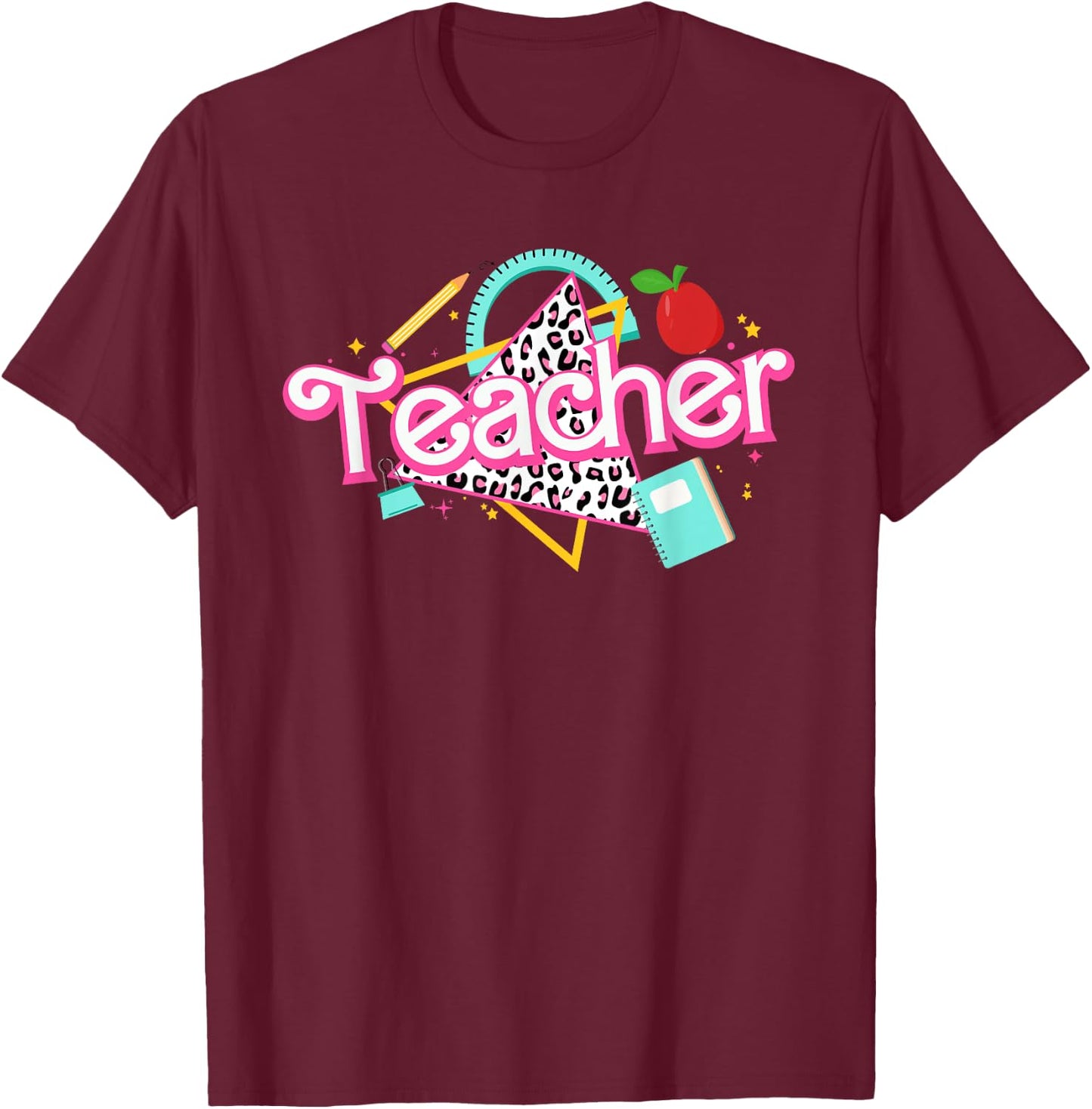 Cute Teacher T-Shirt - T-Shirt | Maroon