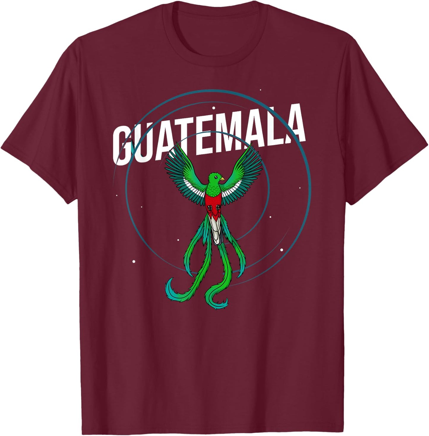Quetzal Bird Guatemala Feathers Animal T-Shirt - T-Shirt | Maroon