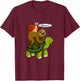 Snail Riding A Turtle Riding A Sloth Whee Funny Sloth T-Shirt - T-Shirt | Maroon