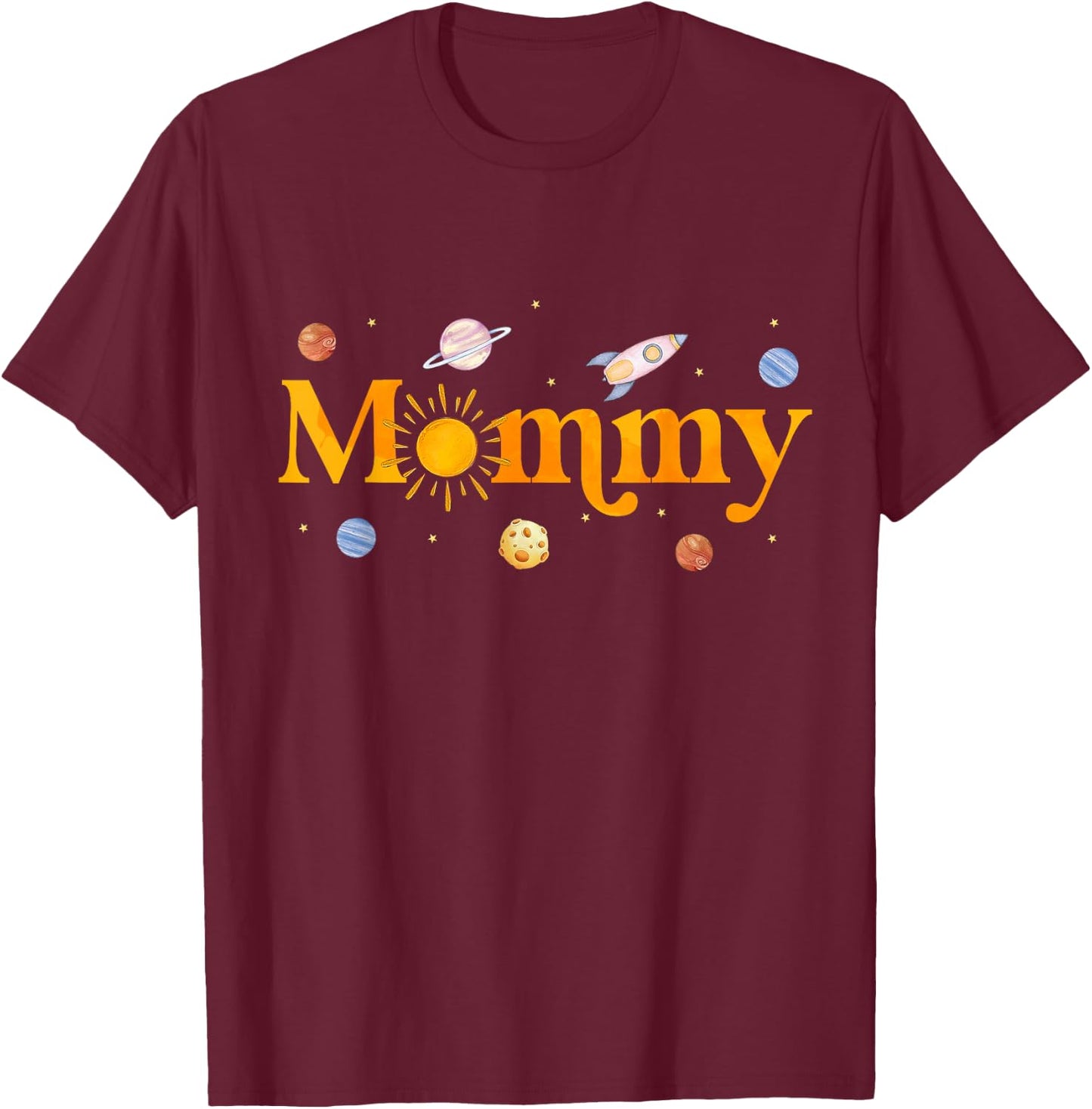 Mommy of The Birthday First Trip Around The Sun Bday Boy T-Shirt - T-Shirt | Maroon