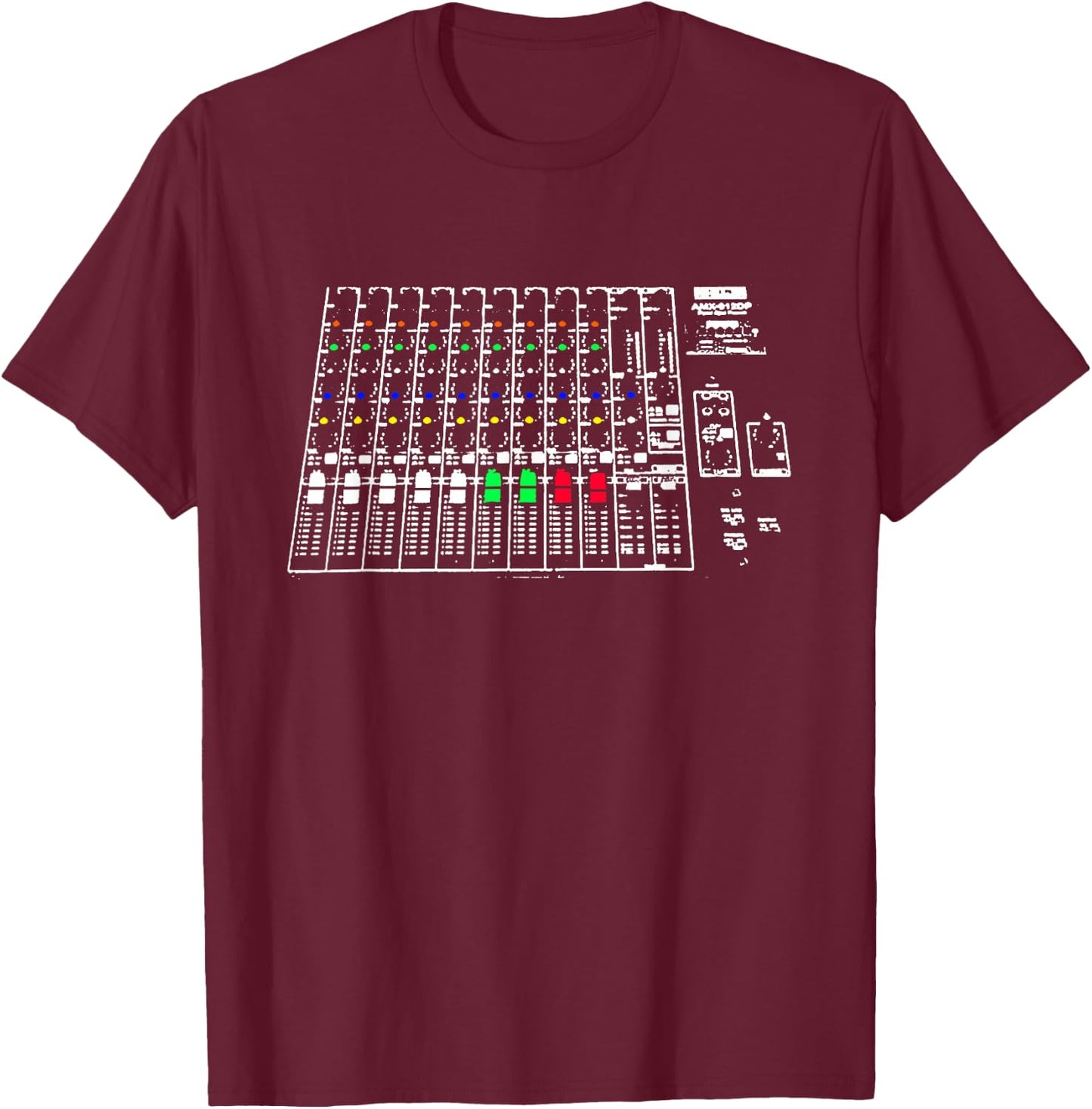 Audio Engineer Soundboard | Cool Music Producer Equipment T-Shirt - T-Shirt | Maroon