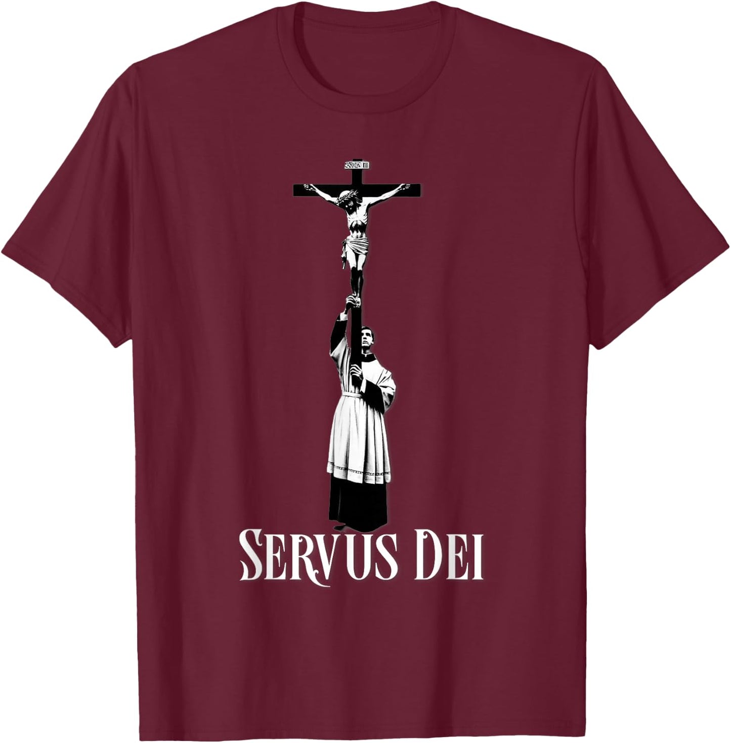 Catholic Altar Server Latin Mass T-Shirt - T-Shirt | Maroon