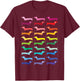 Colorful Dachshunds T-Shirt - T-Shirt | Maroon