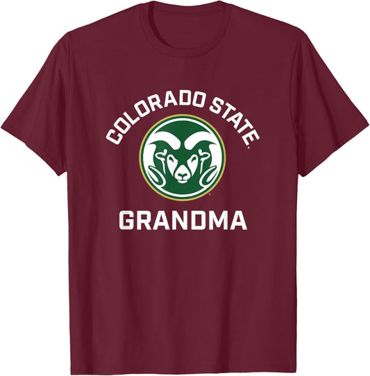 Colorado State University Rams Arched Grandma T-Shirt - T-Shirt | Maroon