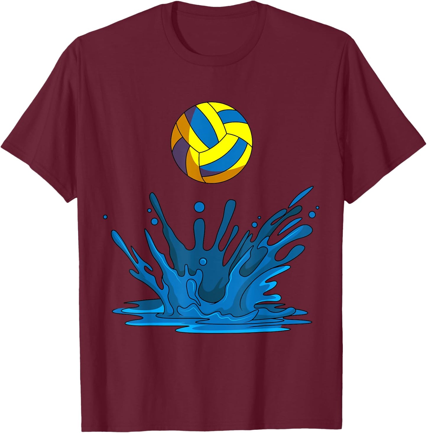 Water Polo Ball Player Team Sport Lover Swimmer Goalie T-Shirt - T-Shirt | Maroon