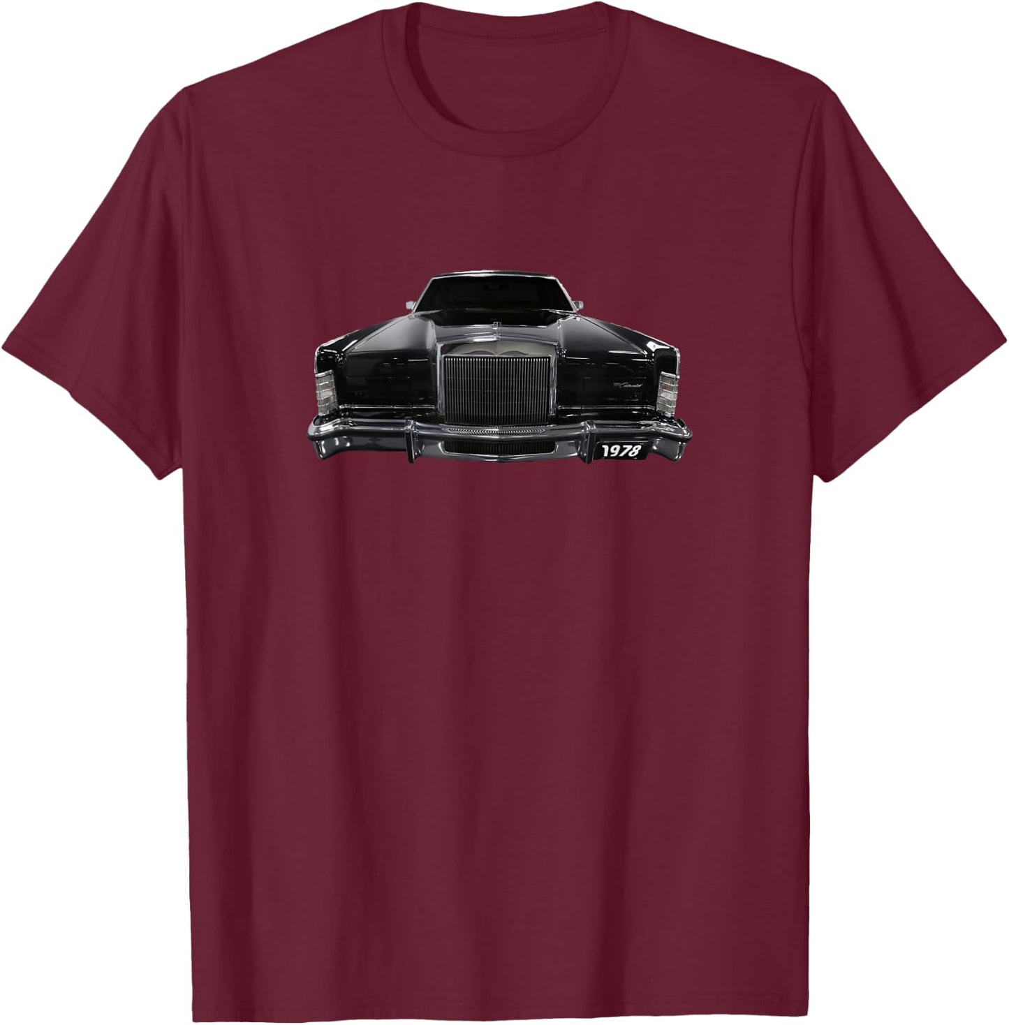 1978 Continental Classic Car T-Shirt - T-Shirt | Maroon