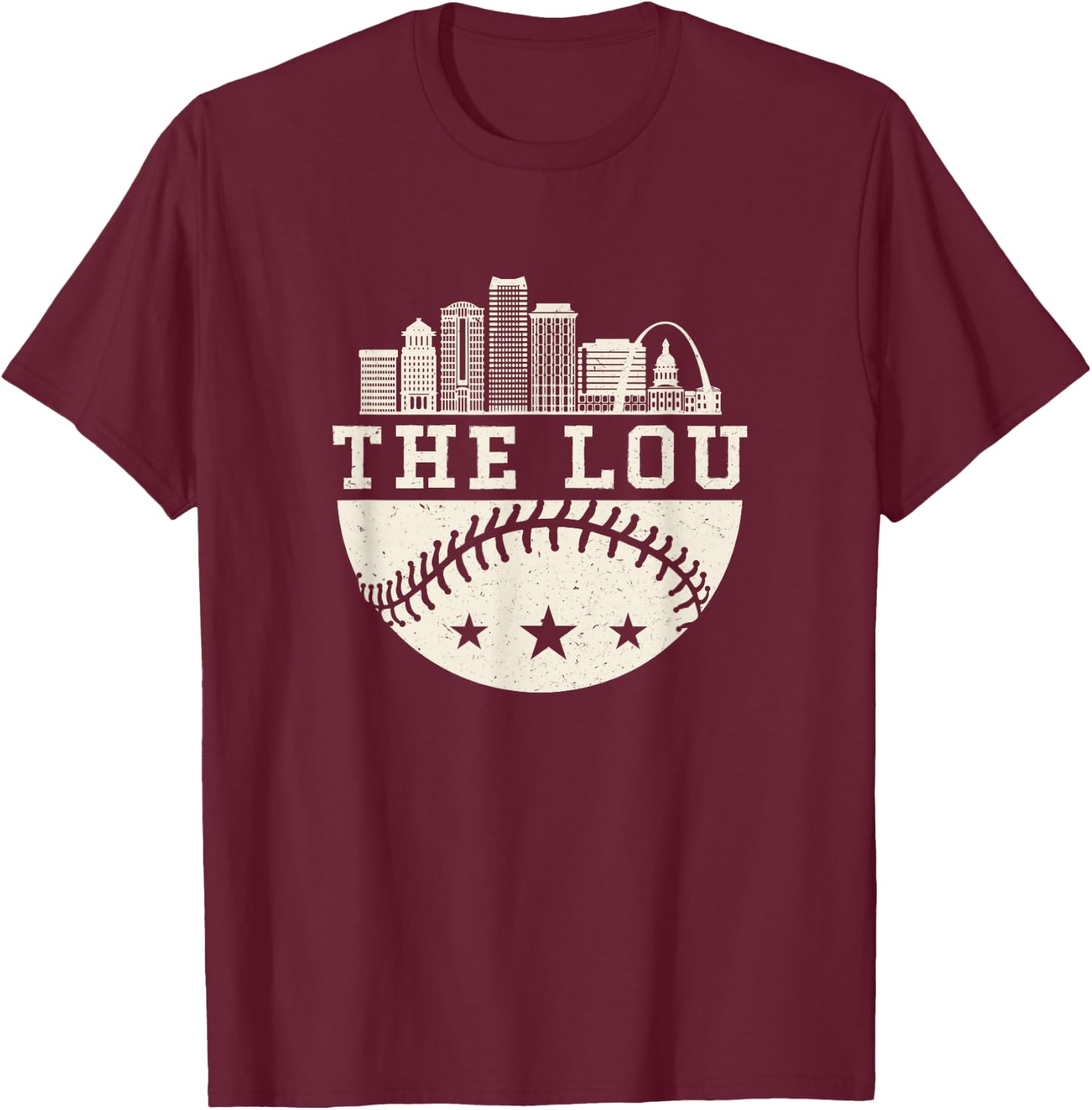 Baseball Season St. Louis The lou Fan Hometown shirt T-Shirt - T-Shirt | Maroon