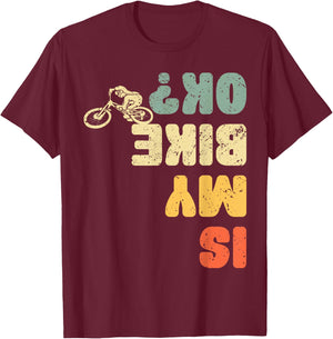 Retro Is My Bike Ok Youth Kids Vintage Cycling T-Shirt - T-Shirt | Maroon