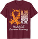 Family Support Merkel Cell Carcinoma Awareness T-Shirt - T-Shirt | Maroon