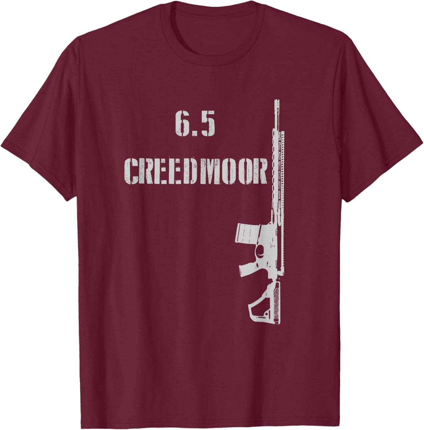 6.5 Creedmoor AR-10 Rifle Long Range 2A Shooting Range T-Shirt - T-Shirt | Maroon