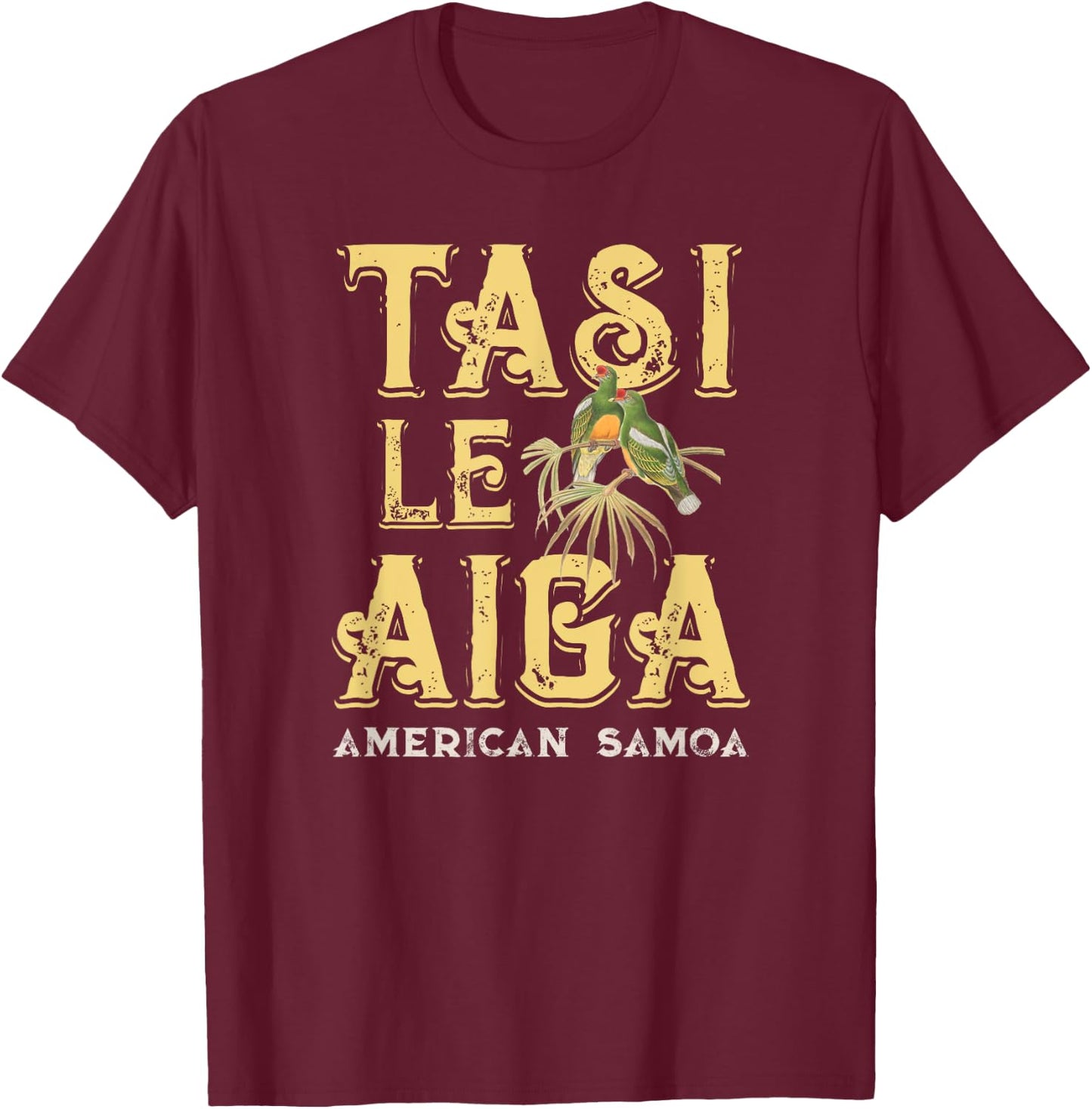 American Samoa Tasi Le Aiga One Family Pacific Islands Pride T-Shirt - T-Shirt | Maroon