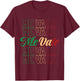 Me Vale Mexico Mexican Flag Colors Cinco De Mayo Viva T-Shirt - T-Shirt | Maroon