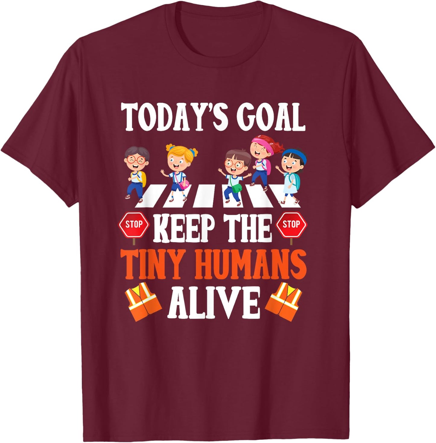 School Crossing Guard T-Shirt - T-Shirt | Maroon
