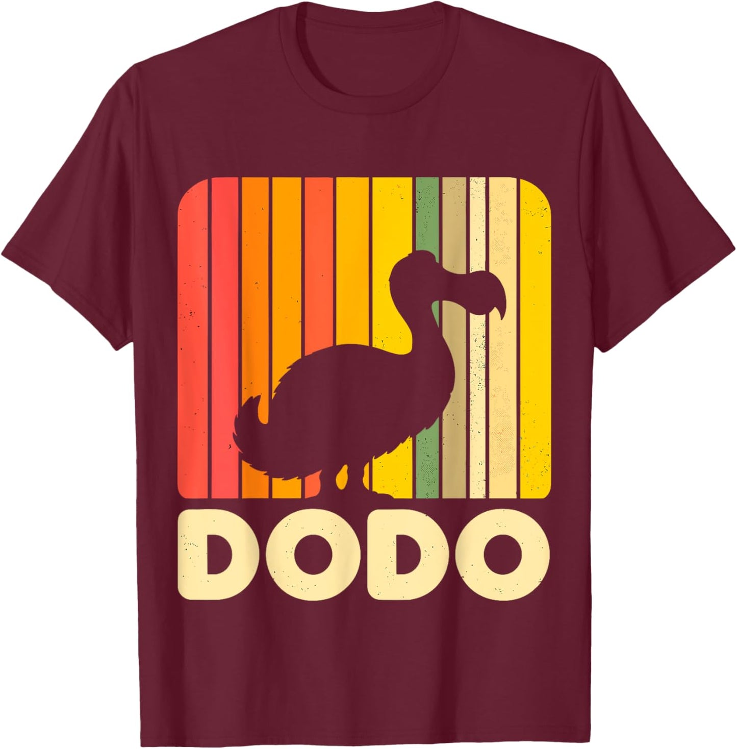 Retro Dodo Bird Animal T-Shirt - T-Shirt | Maroon