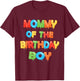 Mommy of The Birthday Boy Balloon Boys Party Small T-Shirt - T-Shirt | Maroon