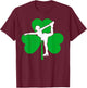 Skater Girl Shamrock Irish Ice Skating St. Patrick's Day T-Shirt - T-Shirt | Maroon