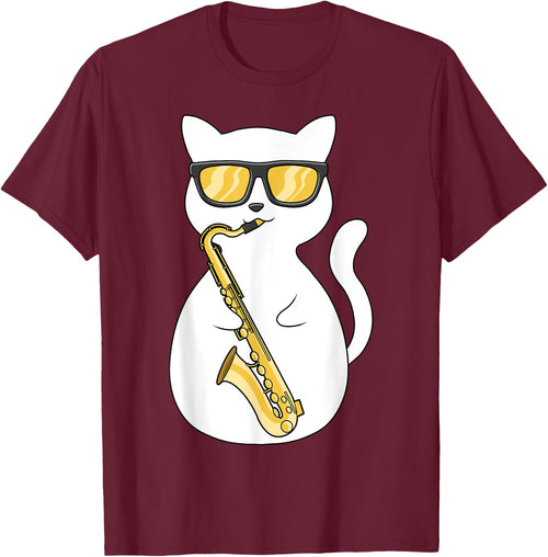 Saxophone Player Cat Lover Saxophonist Moon Jazz Musician Women Kids