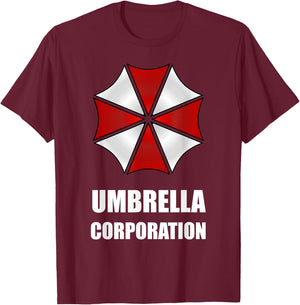 Funny Gamer Umbrella Corporation Evil Zombie Apocalypse T-Shirt - T-Shirt | Maroon