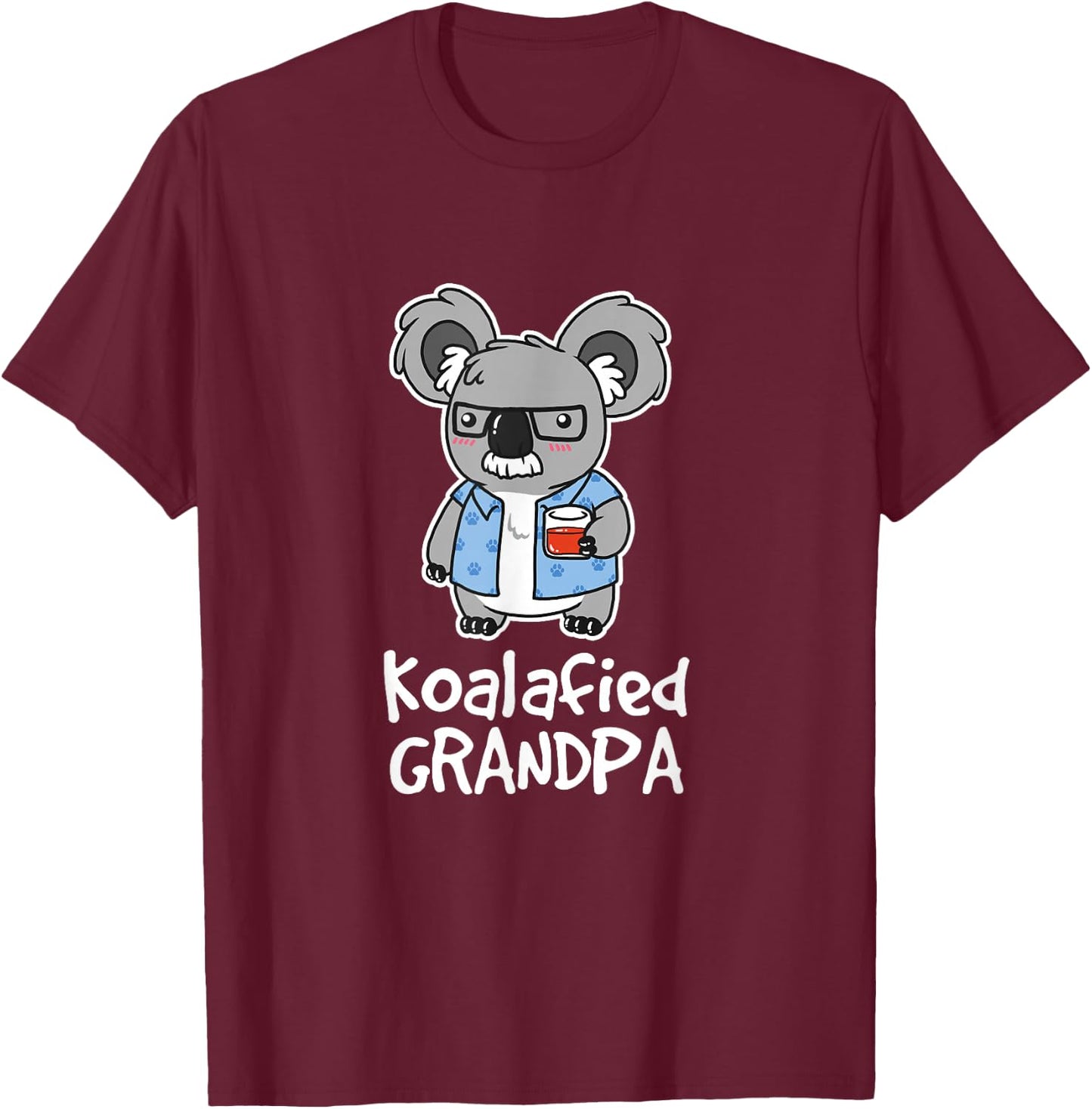 Koalafied Grandpa Koala Bear Animal Lover Daddy T-Shirt - T-Shirt | Maroon