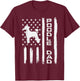 Poodle Dad US Flag Vintage Patriot Dog Lover Owner Men Gift T-Shirt - T-Shirt | Maroon
