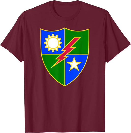 US Army Ranger - 75th Ranger Regiment DUI T-Shirt - T-Shirt | Maroon