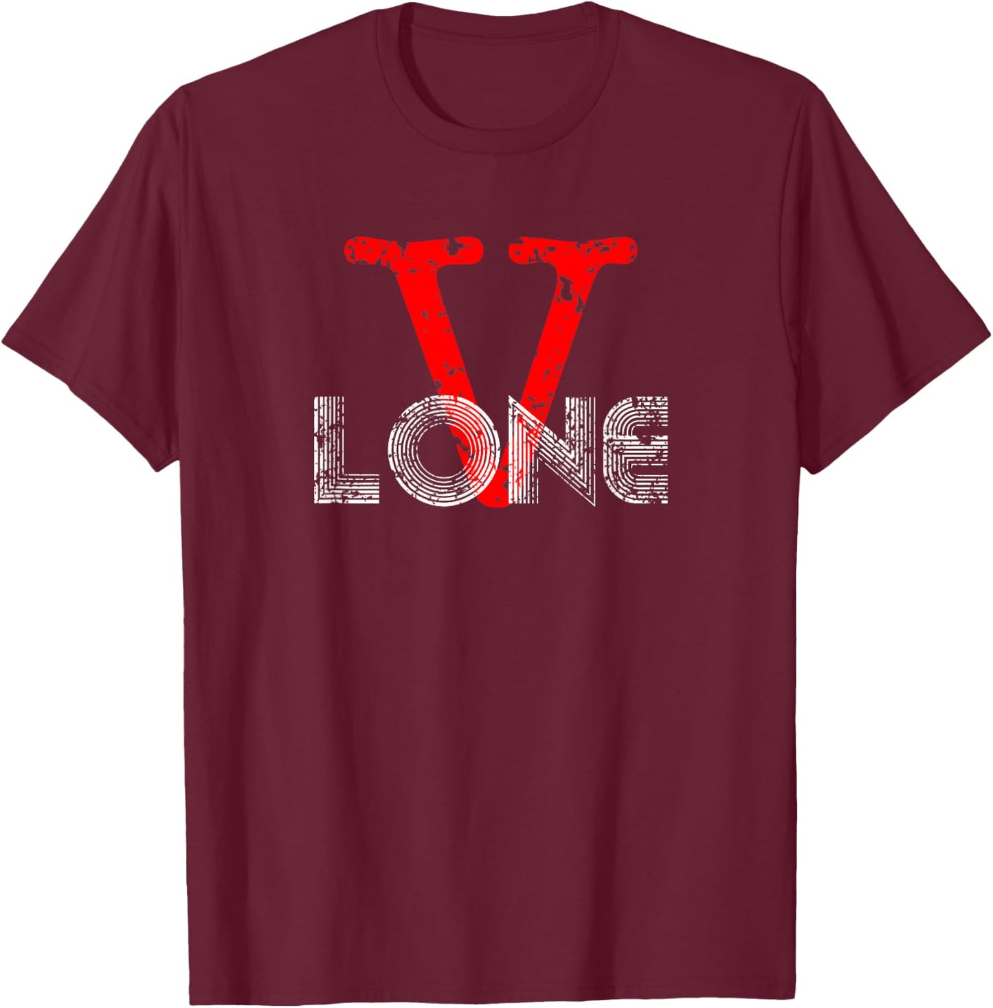 Big RED V Lone Friends T-Shirt - T-Shirt | Maroon