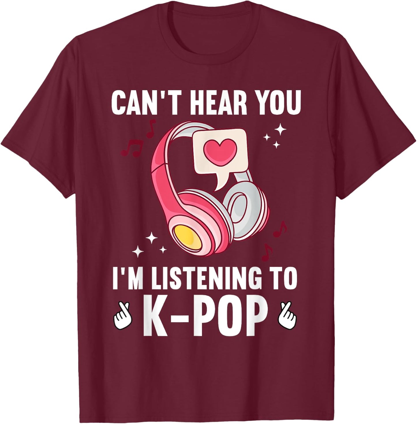 Cool Kpop Art For Teen Girls Women Korean Band Lover K-pop T-Shirt - T-Shirt | Maroon