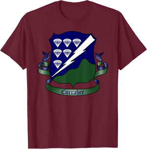 101st Airborne - 506th PIR DUI - Currahee centered T-Shirt - T-Shirt | Maroon